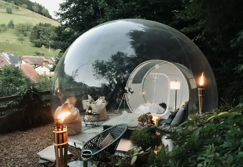 pvc transparent bubble tent with led lighting