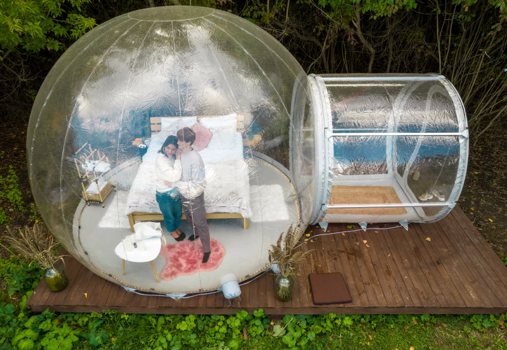 inflated bubble tent