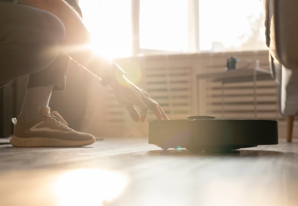 robot vacuum cleaner with mop self-empty base