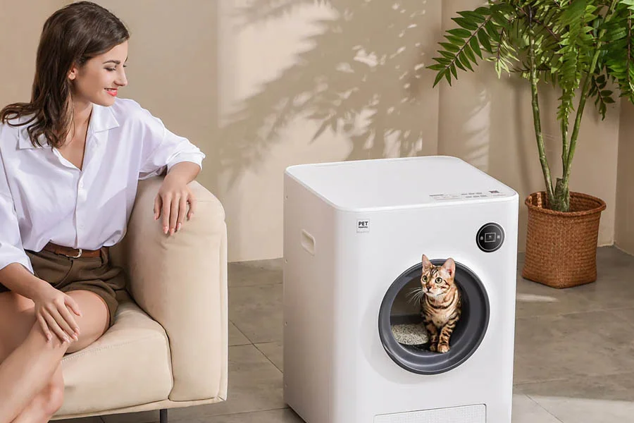 easy clean cat litter box