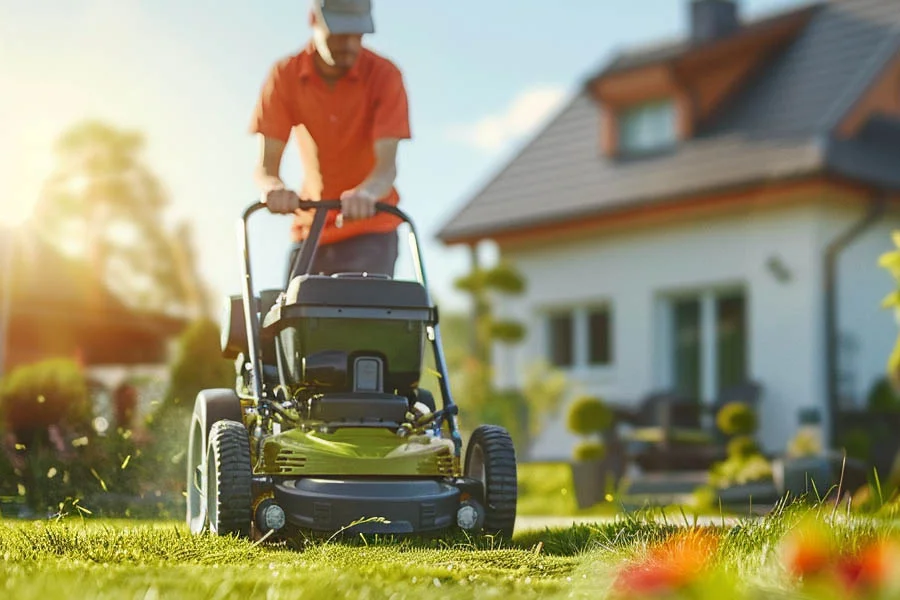 self propelled battery powered lawn mower