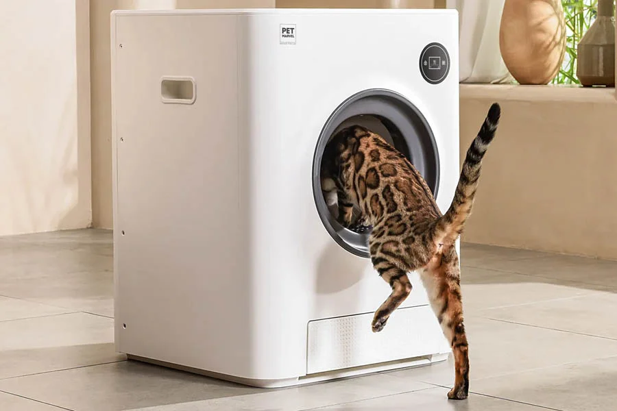 rotating cat litter box