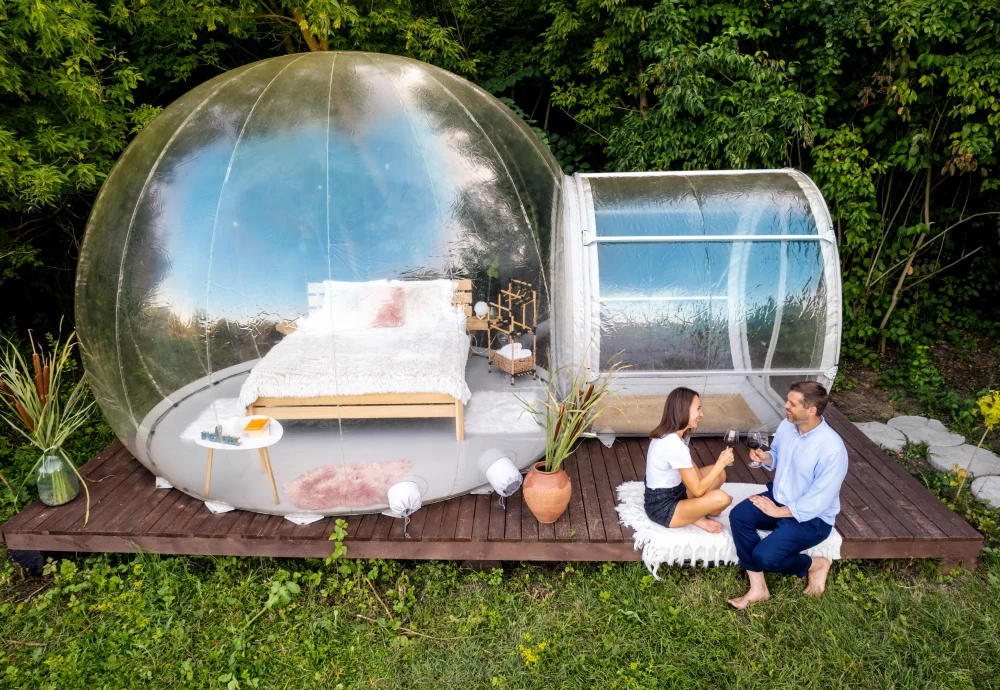 outdoor bubble tent for winter