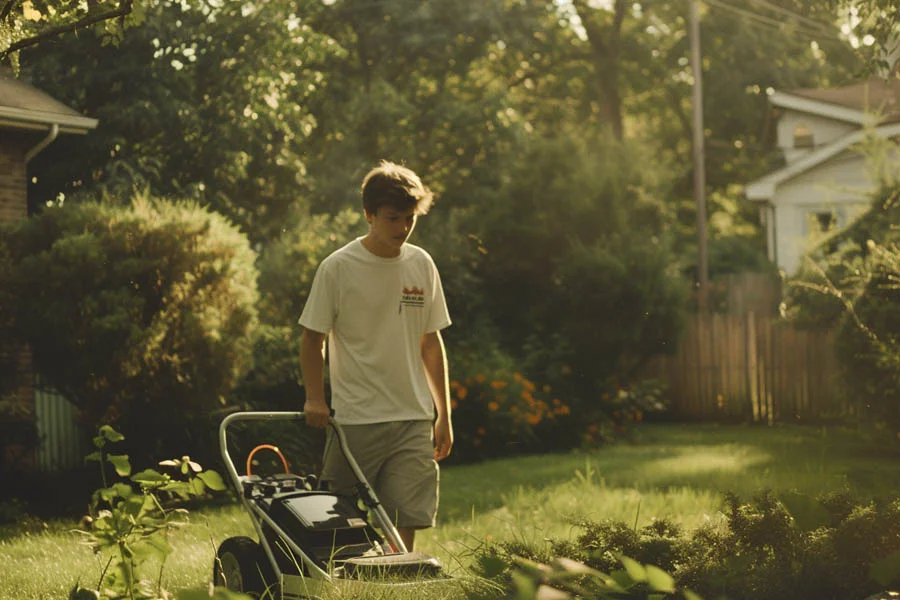 battery charged lawn mower