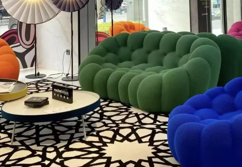 bubble sofa blue