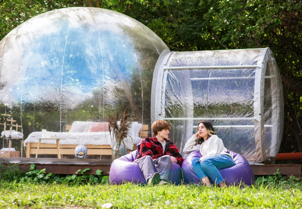 outdoor bubble tent for winter